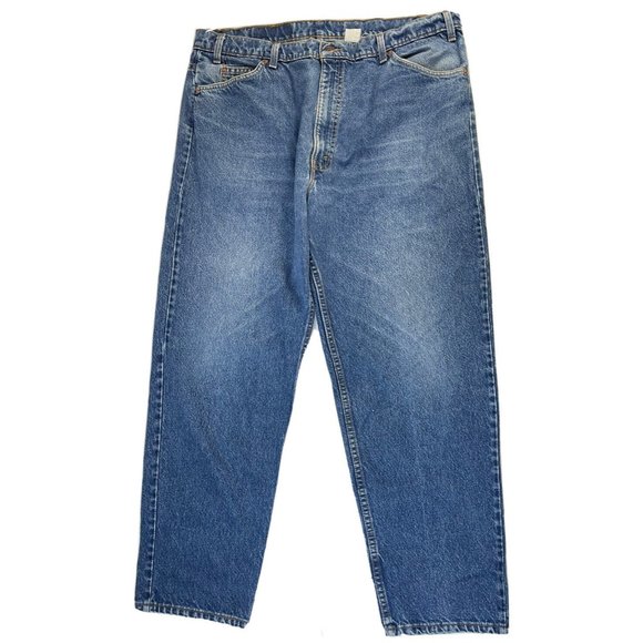 Vintage Levis 550 Relaxed Fit Tapered Leg Orange Tab Jeans Mens 42x30